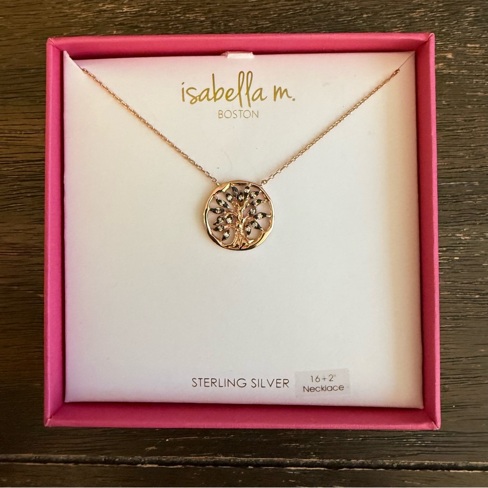 Abella Sterling Silver - Gold Filigree Pendant Necklace